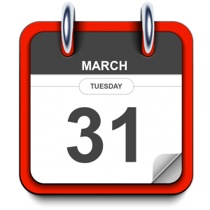 Tuesday - March 31 - Calendar Icon