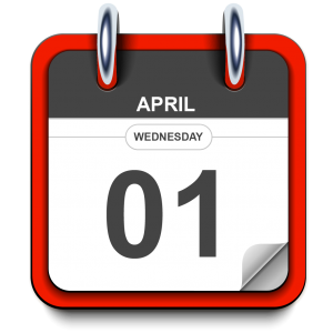 Wednesday - April 1 - Calendar Icon