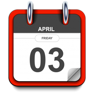 Friday - April 3 - Calendar Icon