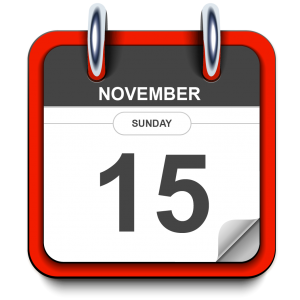 Sunday - November 15 - Calendar Icon
