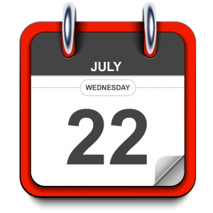 Wednesday - July 22 - Calendar Icon